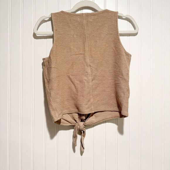 Madewell Texture and Thread Tan Tie Front Top Size XS - Picture 6 of 6